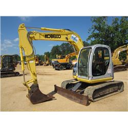 KOBELCO SK70SR-1E HYDRAULIC EXCAVATOR,S/N YT04-09407, (07 YR) STICK, 18" BUCKET, ECAB W/AIR, METER R