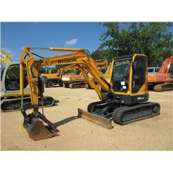 HYUNDAI 60CR-9 MINI EXCAVATOR, S/N 000596, (13 YR) 4' 11" STICK, 36" BUCKET, HYD THUMB, AUX HYD, BAC