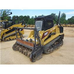 ASV RC100 SKID STEER LOADER, S/N RSD03375, TRACK TYPE, BRADCO MM60 GRINDING HEAD, ECAB W/AIR, METER 