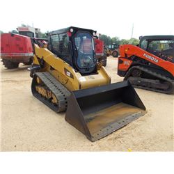 CAT 259B3 SKID STEER LOADER, S/N YYZ05513, (13 YR) TRACK TYPE, GP BUCKET, ECAB W/AIR, METER READING 