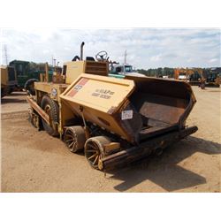 BLAW KNOW PF115 ASPHALT PAVER, RUBBER TIRE, 8'-14' SCREED, JD DIESEL POWER, METER READING 1,400 HRS