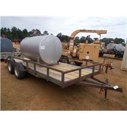 550 GALLON FUEL TANK, W/12 VOLT PUMP & HOSE MTD ON 7'X16' T/A TAG TRAILER, 215/70R15 TIRES