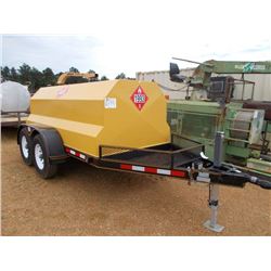 (UNUSED) 975 GAL FUEL TANK W/ GPI M-3025 FUEL TRANSFER PUMP, MTD ON 2014 WG T/A TAG TRAILER,