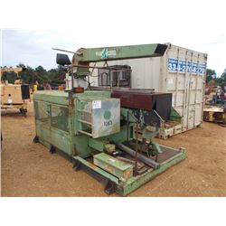 AERO MULCHER HAY THROWER, S/N 61092248, DIESEL POWER ON SKIDS