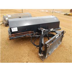 CAT 7' ANGLE BROOM ATTACHMENT, S/N AZN04463, FITS SKID STEER LOADER