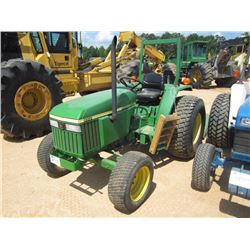 JOHN DEERE 990 FARM TRACTOR, S/N 193108, 3 PTH, PTO, DIESEL ENG, 44X18.00-20 REAR TIRES, 27X10.50-15