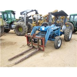 FORD FARM TRACTOR, S/N BC96607, 3 PTH, PTO, 1 HYD REMOTE, FORD 7209 FRONT LOADER ATTACH, FORKS, CANO
