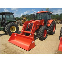 KUBOTA M108SHDC MFWD FARM TRACTOR, S/N 74350 (14 YR) 108 HP, 16 SPD TRANS, ECAB W/AIR, 2 REMOTE HYD,