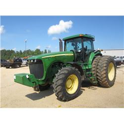 JOHN DEERE 8420 MFWD FARM TRACTOR, S/N 027076 (04 YR) 3 PTH, PTO, 4 HYD REMOTES, QUICK HITCH, ECAB W