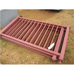 1 LOT (4) 77" METAL BANISTER RAILS