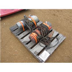 1 LOT (2) 1 TON ELECTRIC HOIST