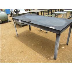 3' X 7' METAL/WOOD TABLE