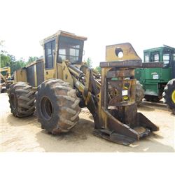 TIGERCAT 720B FELLER BUNCHER, S/N 7202349, TIGERCAT SAW HEAD, ECAB W/AIR, 28L-26 TIRES, METER READIN