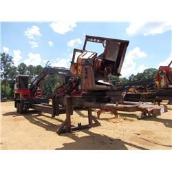 PRENTICE 384 LOG LOADER, S/N 59111, (03 YR) 6 CYL JOHN DEERE ENG, ECAB W/AIR, DELIMBER, MTD ON T/A P
