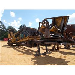 TIGERCAT 230B LOG LOADER, S/N 1018, DELIMBER, ECAB W/AIR, MTD ON T/A TRAILER, S/N 5-825, METER READI