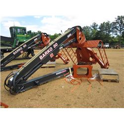2014 BARKO 80 XLE LOG LOADER, S/N 114080237, FOOT SWING, JOYSTICK CONTROLS, FOLD DOWN SEAT, TELESCOP