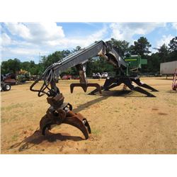 JOHN DEERE 437C LOG LOADER, S/N 159451, ROTOBEC GRAPPLE, S/N 843643, ECAB W/ AIR, METER READING 12,6