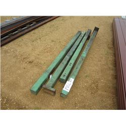 1 LOT (4) 4" SQUARE TUBING 8' LENGTH