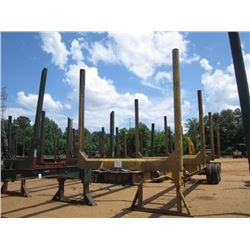 1975 SHOPBUILT 40' T/A LOG TRAILER, 4 BOLSTER, HD LANDING GEAR, 11R24.5 TIRES (BILL OF SALE ONLY)