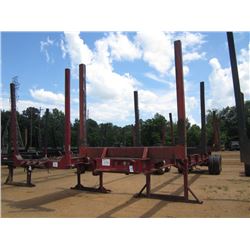 1990 PITTS LT-40 T/A LOG TRAILER, S/N PE9LT40T3LP806607, 4 BOLSTER, HD LANDING GEAR, 11R22.5 TIRES