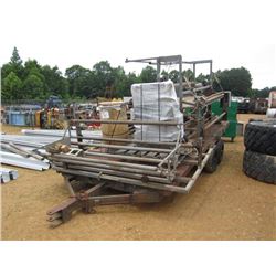 BUNTING LAMINATING MACHINE W/CONTROL BOX, MTD ON SHOP BUILT T/A TAG TRAILER