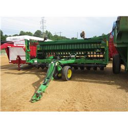JOHN DEERE 1590 NO-TILL DRILL, S/N 731089, 15', SMALL SEED BOX, ROW MARKERS, COUNTER WEIGHTS