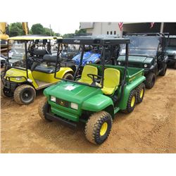 JOHN DEERE GATOR 6X4 ATV, S/N W006X4X034629, DUMP BED, CANOPY, METER READING 1,592 HRS