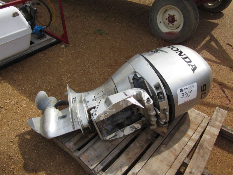 HONDA 90 HP FOUR STROKE OUTBOARD BOAT MOTOR J.M. Wood Auction Company