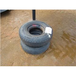 1 LOT (2) 8-14.5LT TIRES & RIMS