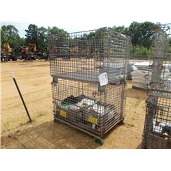 1 LOT (2) METAL PARTS CAGE
