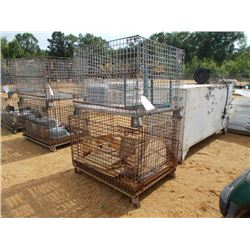 1 LOT (2) METAL PARTS CAGE