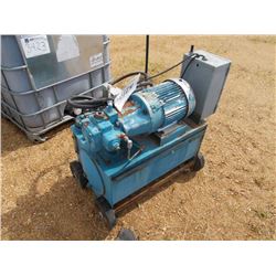 HYD TANK W/ ELECTRIC MOTOR, PUMP, BREAKER BOX