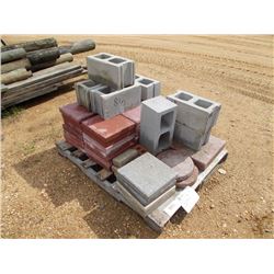 1 LOT MISC CONCRETE BLOCK & FLAT STONE