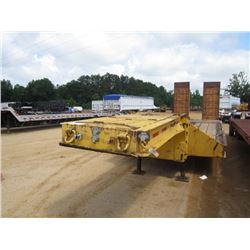 112" X 38' T/A LOWBOY TRAILER, S/N 329984, 3' DOVETAIL, HYD RAMPS, 10.00R15 TIRES