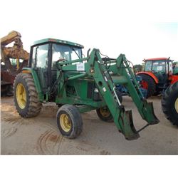 JOHN DEERE 6410 FARM TRACTOR, S/N 233695, 3 PTH, PTO, 2 OUTLET, REMOTE HYD 640 FRONT END LOADER, MET
