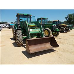 JOHN DEERE 7410 FARM TRACTOR, S/N 011380, 3 PTH, PTO, 2 REMOTE HYD OULETS, ECAB W/AIR, JOHN DEERE 74