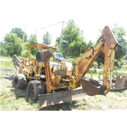 VERMEER M475 7' TRENCHER 4X4, S/N 1213, BACKFILL BLADE, BACKHOE ATTACHMENT, METER READING 1,298 HRS