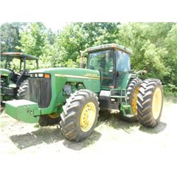 JOHN DEERE 8410 MFWD FARM TRACTOR, S/N P015761 (YR 01) 4X4, REAR QUICK HITCH, FRONT WEIGHTS, 480/80R
