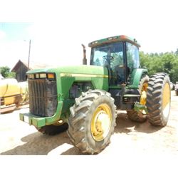 JOHN DEERE 8100 MFWD FARM TRACTOR, S/N RW8100P011780, REAR QUICK HITCH, ECAB W/AIR, 18.6R40 DUAL REA