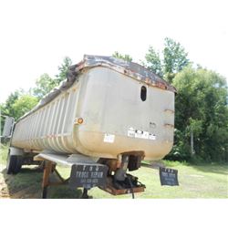 1985 FRUEHAUF D55-M2-35 T/A DUMP TRAILER, S/N 1H4D03521FF120603, DISC WHEELS, GRAIN CHUTE