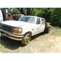 1997 FORD F350 PICKUP, S/N 1FDJW35E6BEC20931, CREWCAB, DIESEL, A/T, BODY, GOOSENECK HITCH, TOOLBOXES