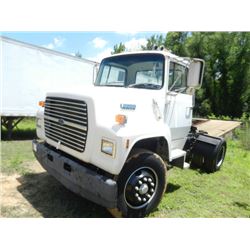 FORD L8000 S/A TRUCK TRACTOR, S/N 1FDYR82A1KVA36844, CAT DIESEL, A/T, LEAF SPRING SUSP, ODOMETER REA