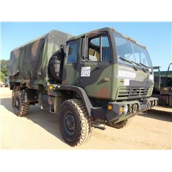 1995 STEWART & STEVENSON M1078 4X4 MILITARY CARGO TRUCK, S/N AT1989BAFD, CAT 3116 DIESEL ENG, ALLISO