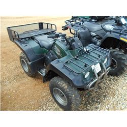 YAMAHA 600 GRIZZY ATV, S/N JY4AJ02Y51A014D68, FRONT RACK, REAR BASKET, 842 MILES