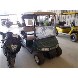 E Z GO ELECTRIC GOLF CART, S/N 5354991, CANOPY, WINDSHIELD, COOLER, CHARGER