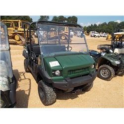 KAWASAKI MULE 4010 ATV, S/N 4115,(2012 YR) 4X4, CREW CAB, WINDSHIELD, DUMP BED, P/S, METER READING 9