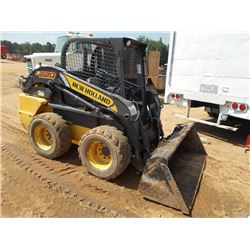 NEW HOLLAND L220 SKID STEER LOADER, S/N 435994, GP BUCKET, CANOPY, METER READING 2,430 HOURS
