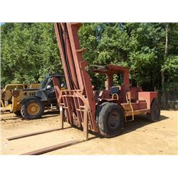 TAYLOR FORKLIFT, S/N 9143, 17,800# CAPACITY, 2 STAGE MAST, 6'-6" FORK, CANOPY
