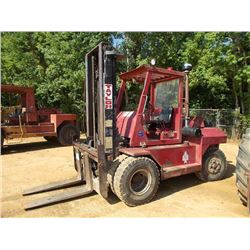 TAYLOR TE155S FORKLIFT, S/N SB519643, 15,500LB CAPACITY, 2 STAGE, 4' FORKS, PERKINS 4 CYL DIESEL ENG