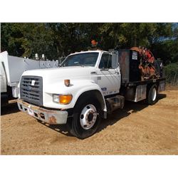 1997 FORD F-SERIES S/A FUEL & LUBE TRUCK, S/N 1FDXF80C4VVA04919, DIESEL ENG, A/T, 6 PRODUCT TANKS, H